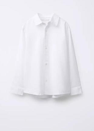 Сорочка zara розмір 122  білого кольору для хлопчика