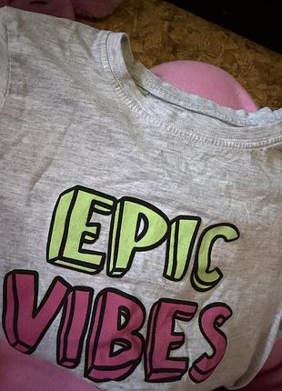 Футболка primark «epic vibes» 2