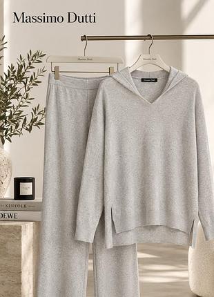 Костюм кашемир  сток худи с капюшоном и штаны massimo dutti