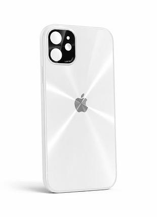 Чохол із пластикового скла із закритою камерою на iphone 11 (білий)