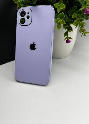 Скляний чохол із закритою камерою та глянцевим покриттям на iphone 11 №39