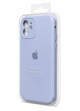 Силіконовий чохол на iphone 12 ( блакитний )