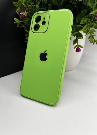 Скляний чохол із закритою камерою та глянцевим покриттям на iphone 12 №58