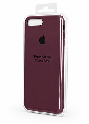 Силіконовий чохол для iphone 7 + / 8 + марсала ( print logo № 47 )