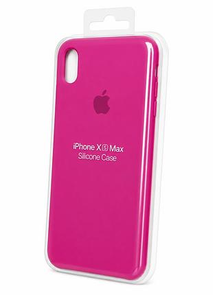 Люкс якість силіконовий чохол для iphone xs max рожевий ( dragon fruit no17)