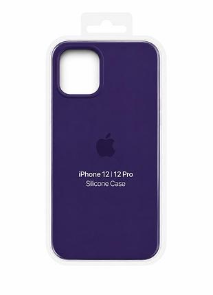Силиконовый чехол с микрофиброй и покрытием softtouch для iphone 12 | 12 pro ultra violet
