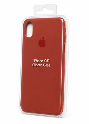 Силіконовий чохол для iphone x / xs червоний ( full №25 )