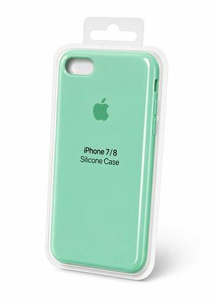 Силіконовий чохол для iphone 7 / 8 бірюзовий ( print logo № 46 )