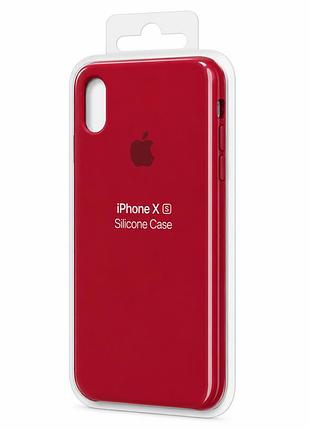 Силиконовый чехол для iphone x | xs розовый ( print logo №36 )
