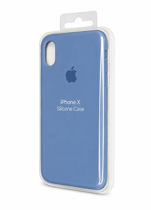 Силиконовый чехол для iphone x | xs голубой ( high 24 )