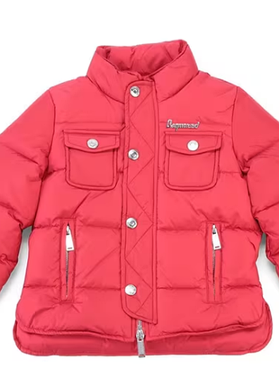 Детский пуховик  бренда dsquared2 в ярко-красном цвете. на 8-9 лет италия