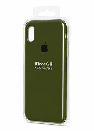 Силіконовий чохол для iphone x | xs хакі ( print logo № 48 )