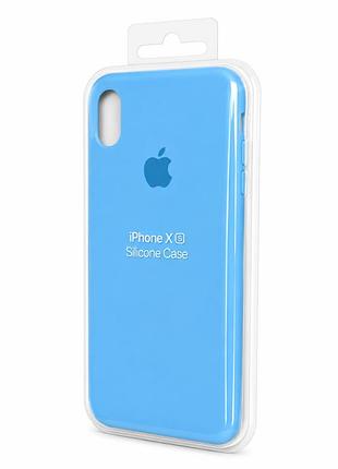 Силиконовый чехол для iphone x | xs голубой ( high 16 )