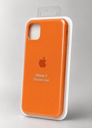 Силиконовый чехол для iphone 11 оранжевый ( high №2 )