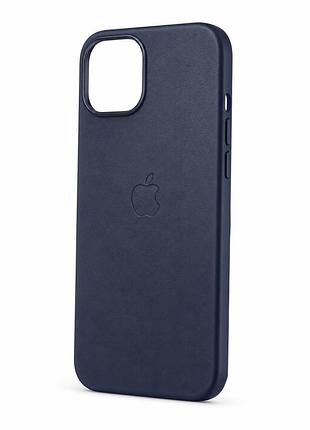 Якісний шкіряний чохол 1:1 original на iphone 14 plus ink