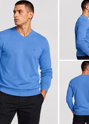 Джемпер светр tommy hilfiger оригінал | чоловіча | розмір l | блакитний