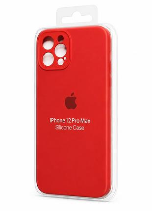 Силіконовий чохол на iphone 12 pro max ( червоний )