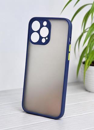 Протиударний чохол із матового полікарбонату на iphone xs max синій ( № 8 )