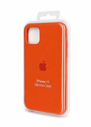 Силиконовый чехол для iphone 11 оранжевый ( high №13 )