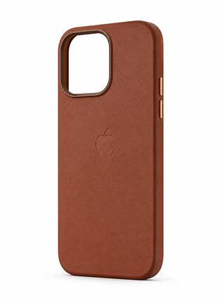 Якісний шкіряний чохол 1:1 original на iphone 14 pro umber