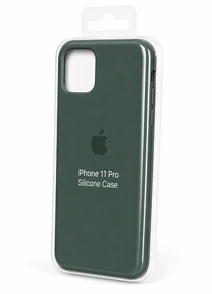 Люкс якість силіконовий чохол для iphone 11 pro ( pine green no6)