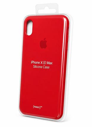 Люкс якість силіконовий чохол для iphone xs max червоний ( red no2)