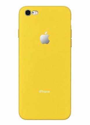 Силіконовий чохол із матовим покриттям для iphone 6/6s yellow