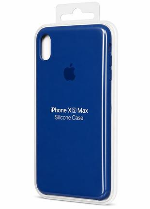Люкс якість силіконовий чохол для iphone xs max синій ( blue horizon no9)