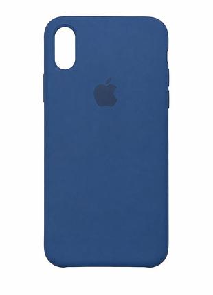 Люкс качество силиконовый чехол для iphone x | xs синий ( blue horizon №9 )