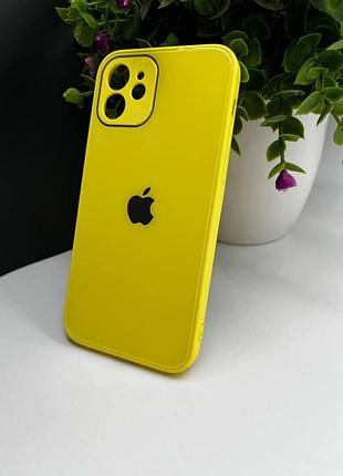 Скляний чохол із закритою камерою та глянцевим покриттям на iphone 12 №51