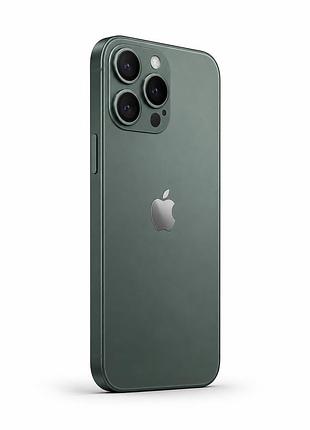 Чохол із загартованого матового скла з лінзами на камері на iphone 11 pro max ( зелений )