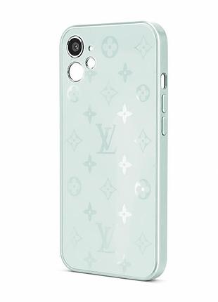 Стеклянный чехол louis vuitton для iphone 12 mini turquoise