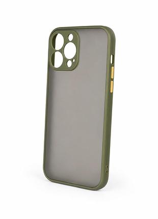 Протиударний чохол із матового полікарбонату на iphone xs max хакі ( № 48 )