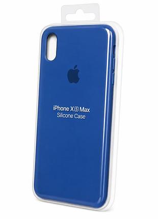 Люкс якість силіконовий чохол для iphone xs max блакитний (delft blue no15)