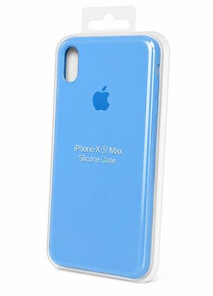 Люкс якість силіконовий чохол для iphone xs max блакитний (conflower no18)