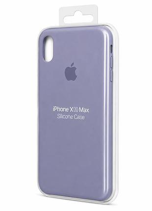 Люкс якість силіконовий чохол для iphone xs max ( levender gray no8)