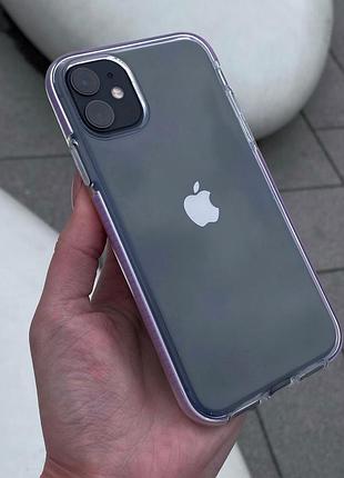 Чехол «clear reef» iphone xr purple (прозрачные с цветными бортиками)