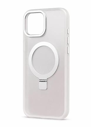 Чохол із матовим корпусом, підтримкою magsafe і підставкою для iphone 12 | 12 pro white