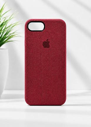 Тканинний плетений чохол woven fabric case для iphone 7 / 8 / se2020 (текстиль / меланж) червоний