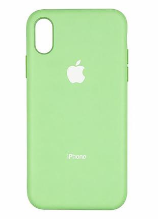 Силіконовий чохол для iphone xs max з матовим покриттям softtouch і закритим низом matte soft logo case no 1