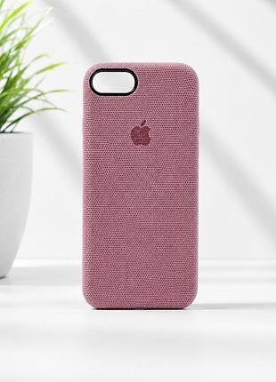 Тканинний плетений чохол woven fabric case для iphone 7 / 8 / se2020 (текстиль / меланж) рожевий