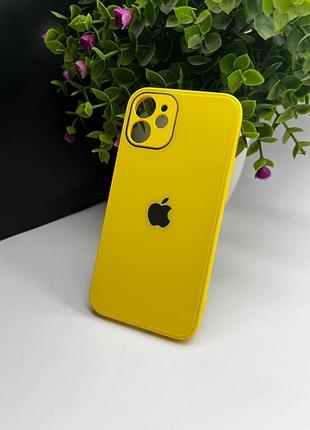 Скляний чохол із закритою камерою та глянцевим покриттям на iphone 12 mini № 51