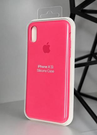 Люкс качество силиконовый чехол для iphone x | xs ( hibiscus №10 )