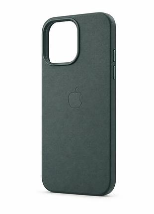 Якісний шкіряний чохол 1:1 original на iphone 14 forest green