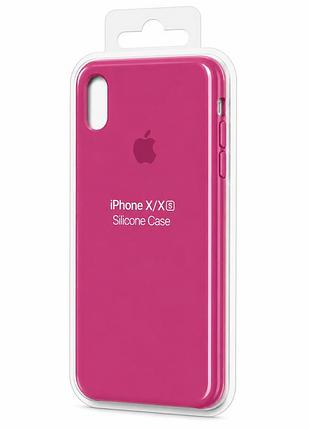 Силиконовый чехол для iphone x | xs розовый ( print logo №50 )