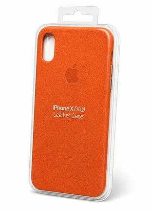 Чохол alcantara для iphone x/xs ( помаранчевий )