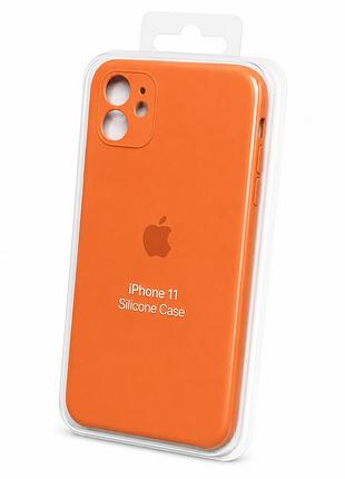 Чохол із квадратними бортиками на iphone 11 (apricot )