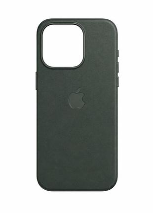 Якісний шкіряний чохол 1:1 original на iphone 15 evergreen
