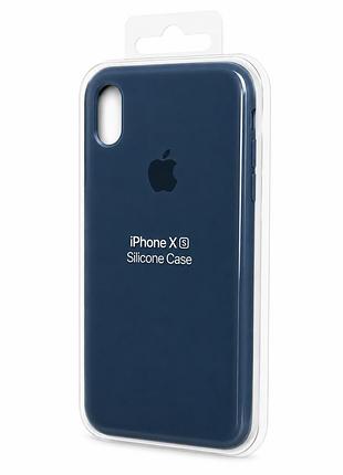 Люкс качество силиконовый чехол для iphone x | xs зеленый ( pacific green № 12 )
