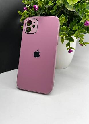 Скляний чохол із закритою камерою та глянцевим покриттям на iphone 11 №59